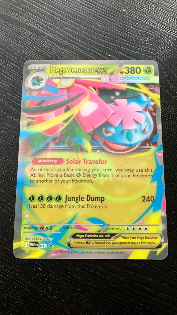 Mega Venusaur EX - Jumbo kaart (013), Ophalen of Verzenden, Zo goed als nieuw