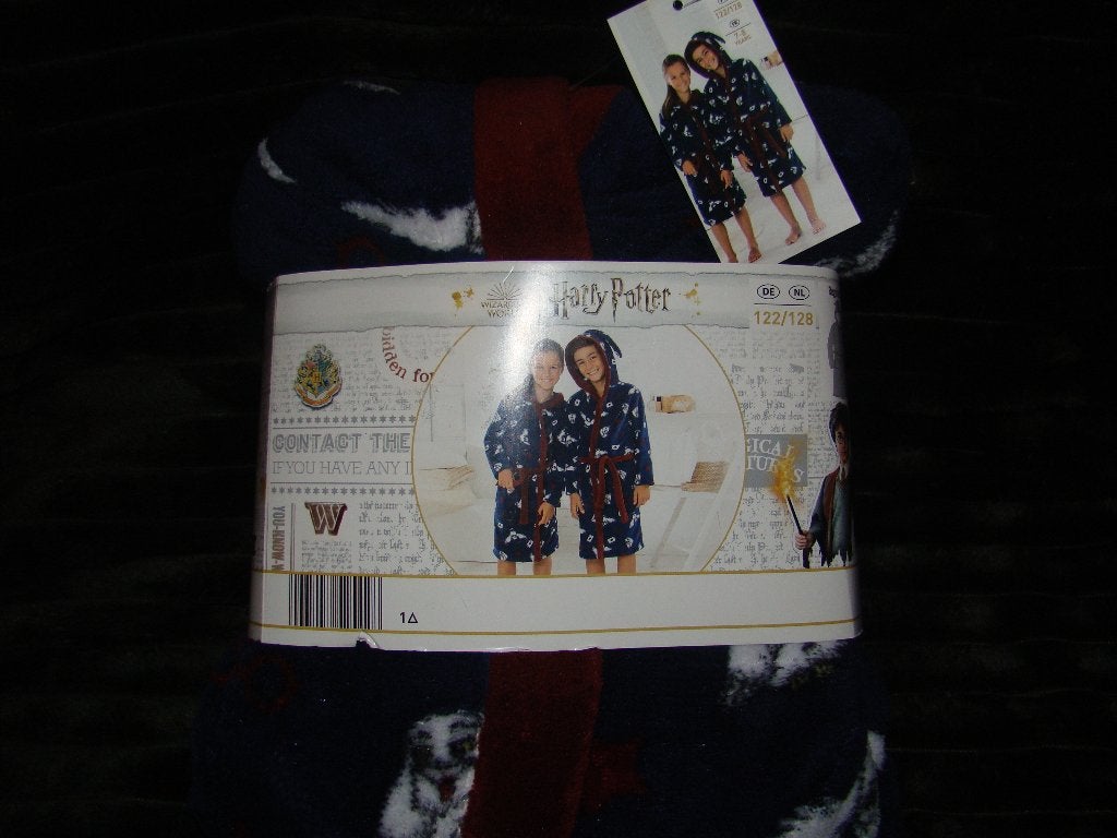 nieuw Harry Potter badjas donker blauw maat 122 - 128, Ophalen of Verzenden, Nieuw, Jongen of Meisje