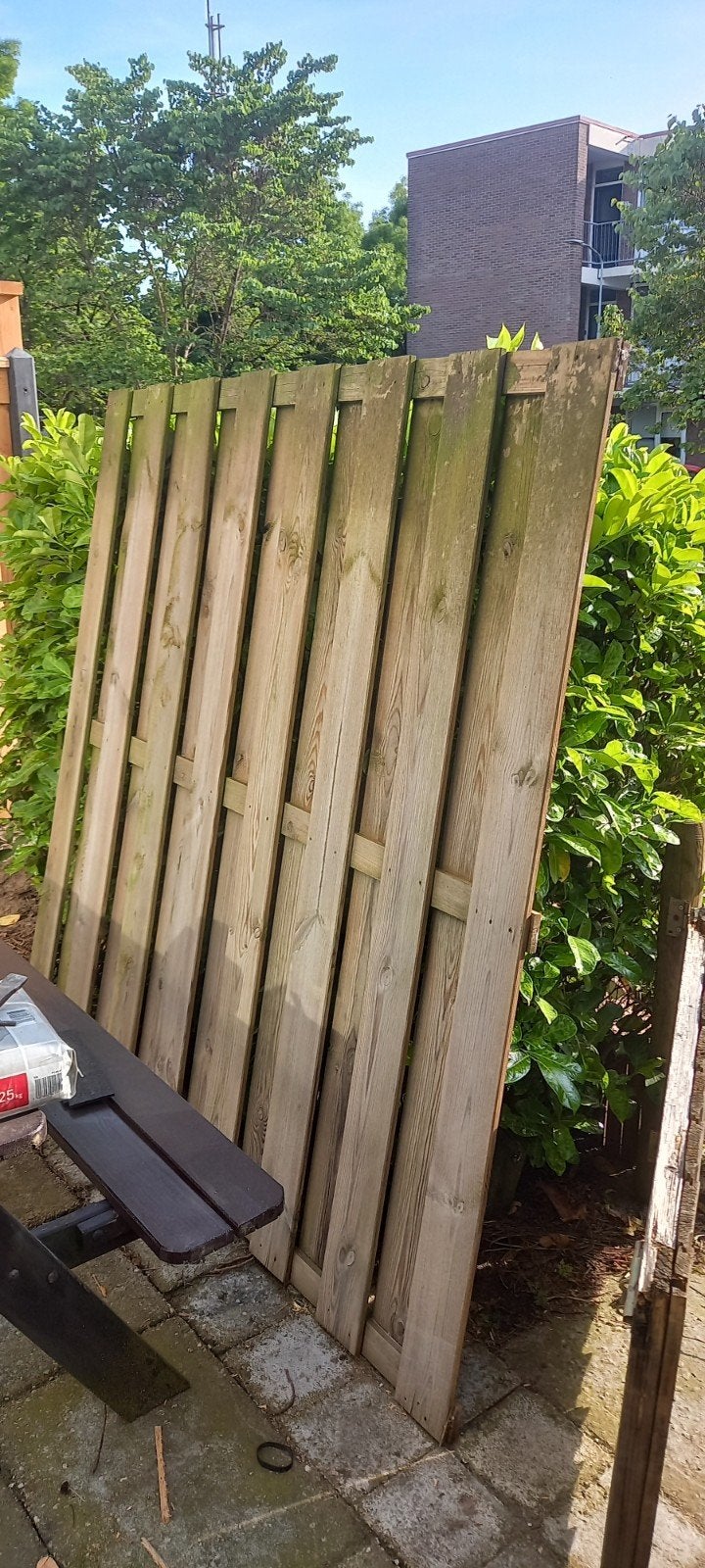 Schuttingdeel 180x180 cm, Ophalen, Minder dan 3 meter, Hout, 1 tot 2 meter