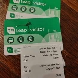 Leap Visitor card Dublin, Drie personen of meer, Bus, Metro of Tram, Buitenland, Met bestemming of datum