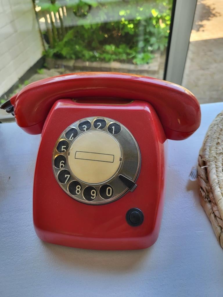 Vintage PTT T65 Robijn Telefoon - Rood Retro Design, Ophalen of Verzenden