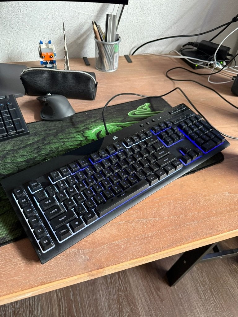 Corsair K55 RGB gaming toetsenbord, Ophalen, Gebruikt, Gaming toetsenbord, Qwerty
