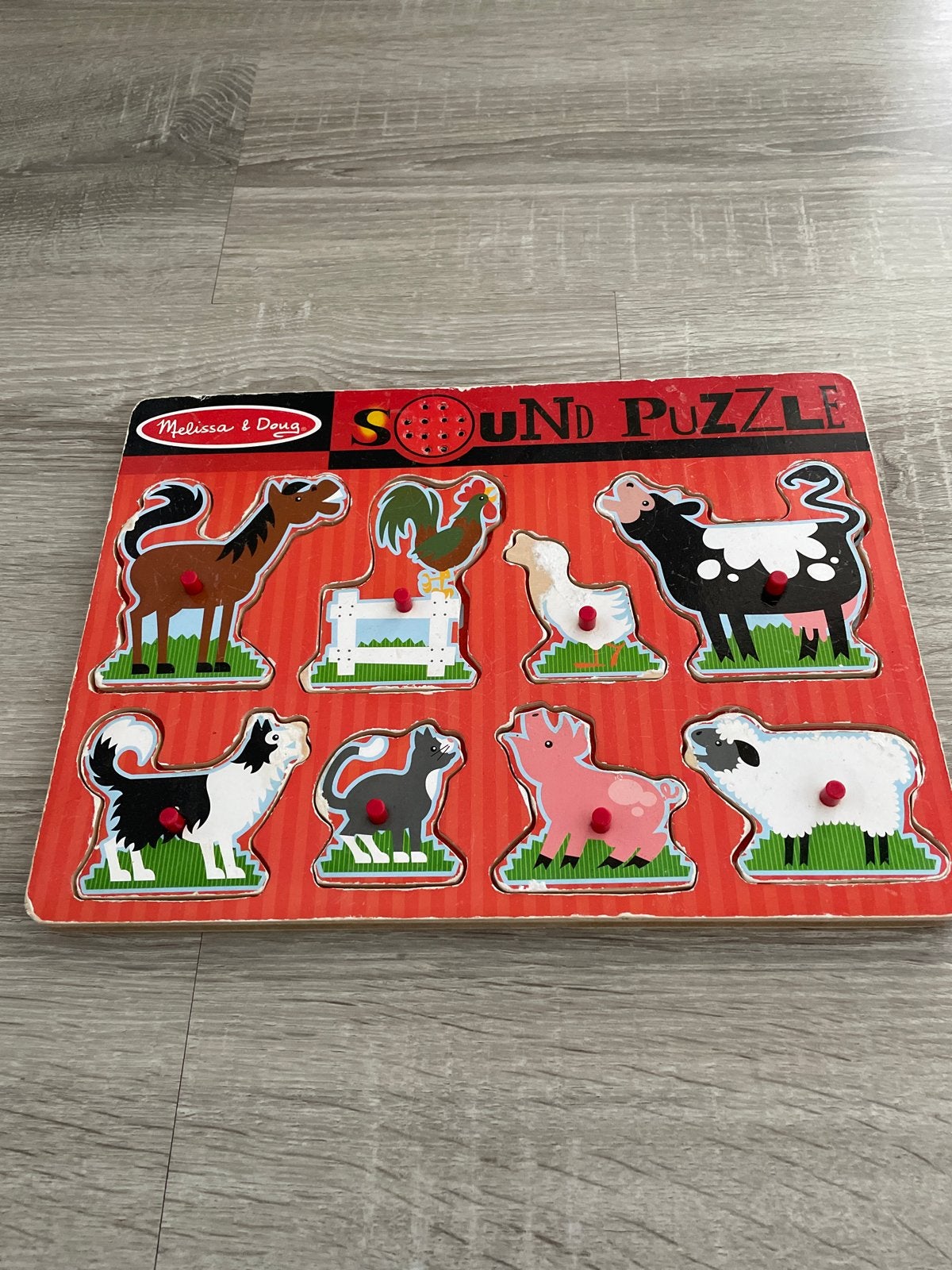 Melissa & Doug Boerderij Geluiden Puzzel, Ophalen of Verzenden, Gebruikt, Puzzelen, Met geluid