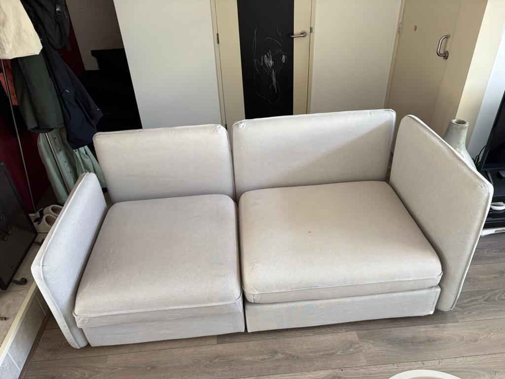 Ikea Vallentuna bank - grijs - modulair met opbergruimte, Ophalen, Gebruikt, 150 tot 200 cm, Tweepersoons