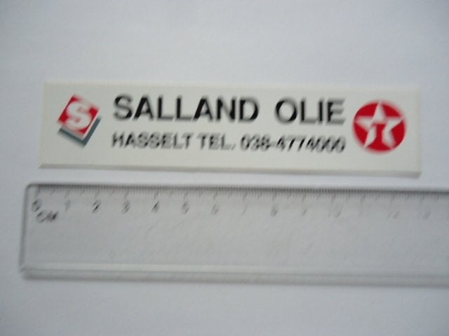 sticker oud Salland olie Hasselt NL texaco zwartewaterland, Verzenden, Zo goed als nieuw, Bedrijf of Vereniging