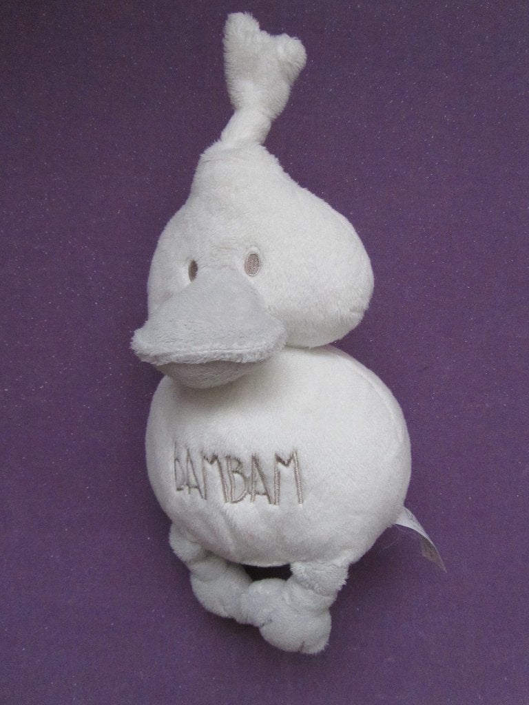 BAMBAM Knuffel EEND. WIT - GRIJS **Nieuw**, Overige merken, Grijs, Nieuw, Ophalen of Verzenden