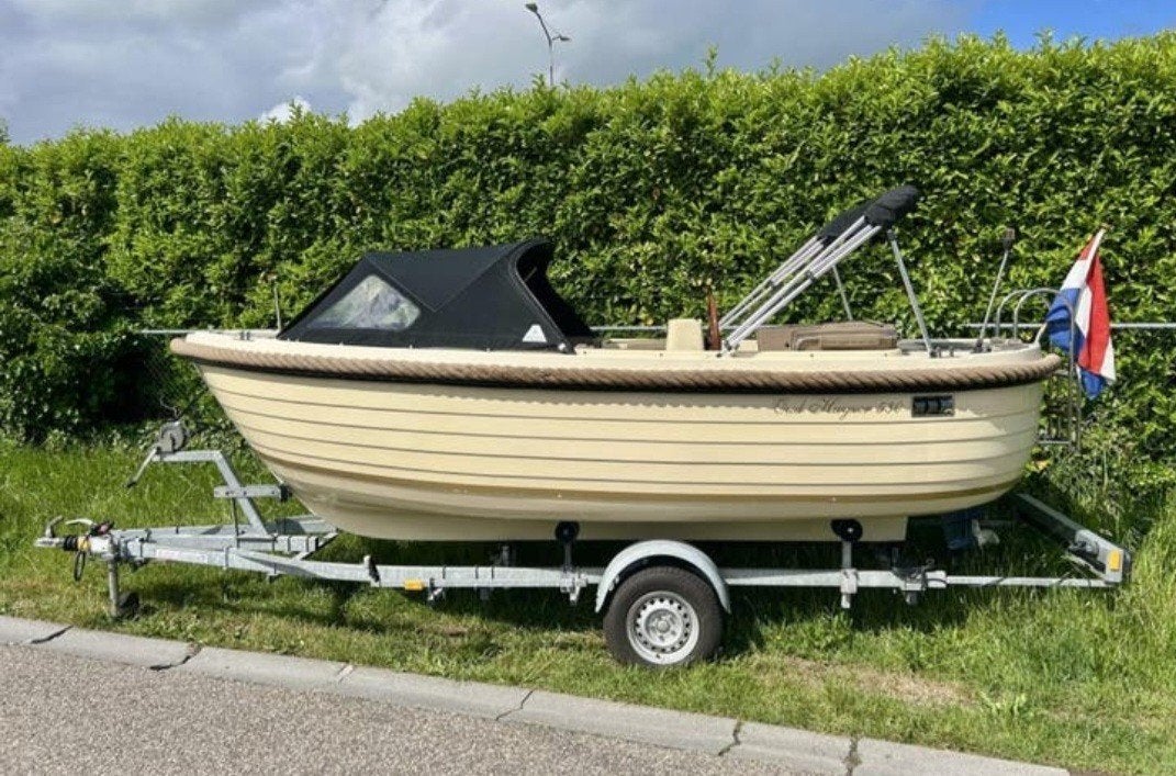 Oud Huijzer 530 - Nette sloep met buiskap en 25 pk yamaha, Rondzit, Tot 1.00 meter, Ophalen of Verzenden, Oud Huijzer