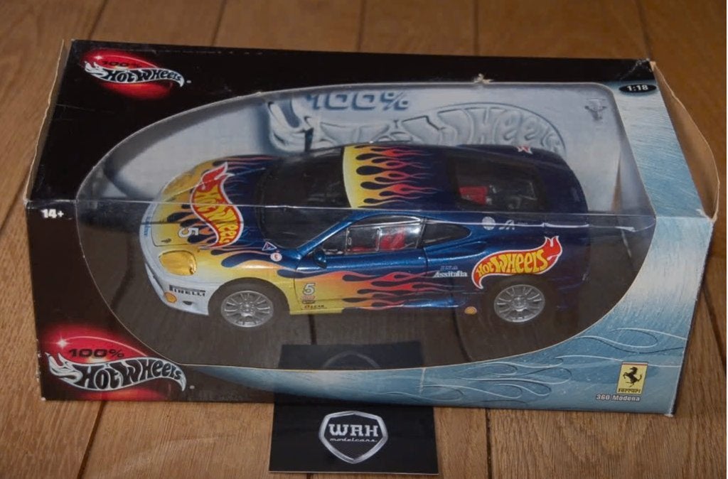 1:18 FERRARI 360 CHALLENGE HOTWHEELS livery in box WRH, Verzenden, Zo goed als nieuw, Auto, Hot Wheels