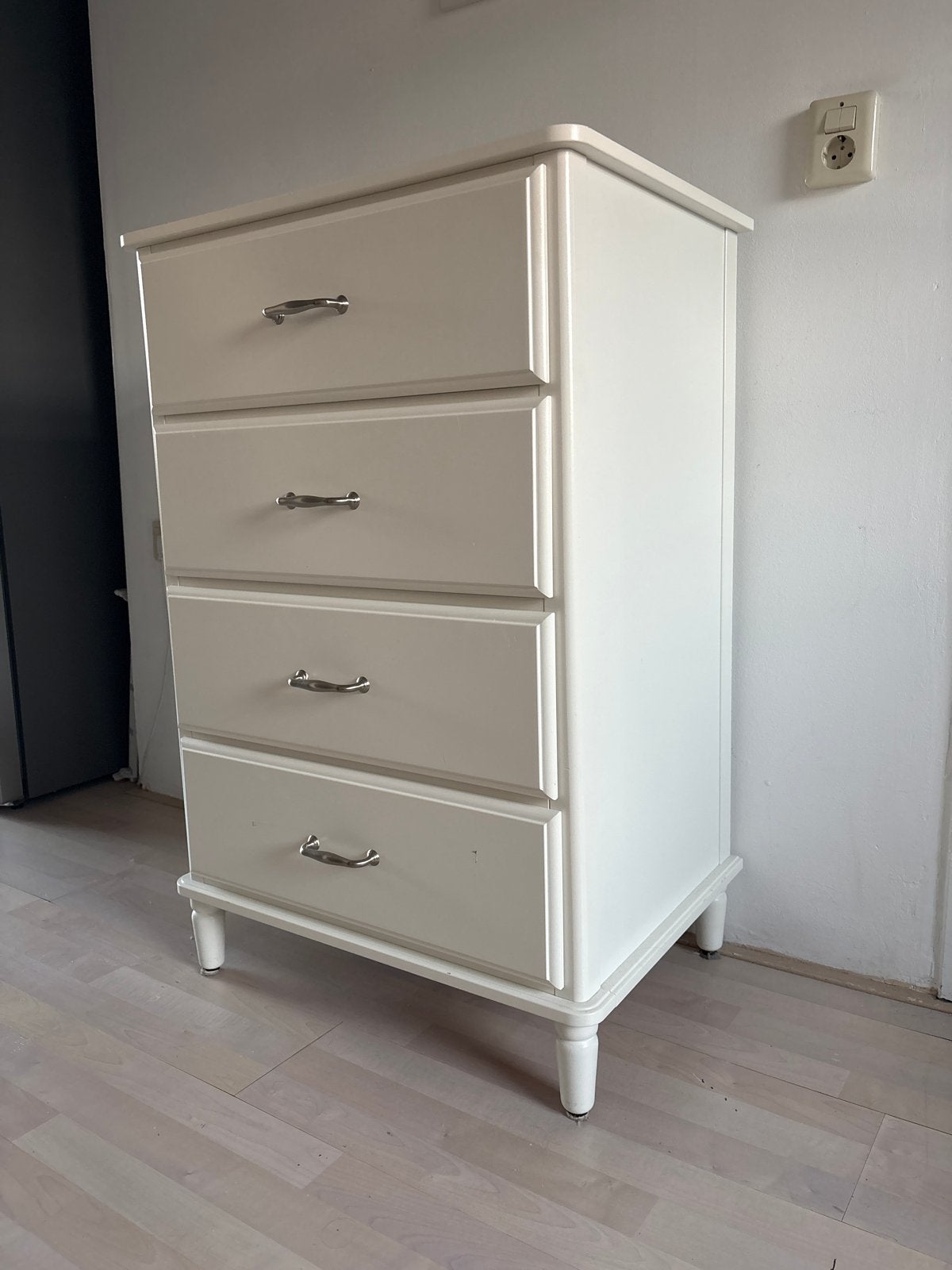 IKEA Tyssedal ladekast wit met 4 lades, Ophalen, Gebruikt, 100 tot 150 cm, 50 tot 100 cm