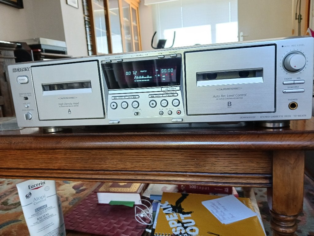 Sony TC-WE 475 Double Cassette Deck, Ophalen of Verzenden, Dubbel, Sony, Auto-reverse