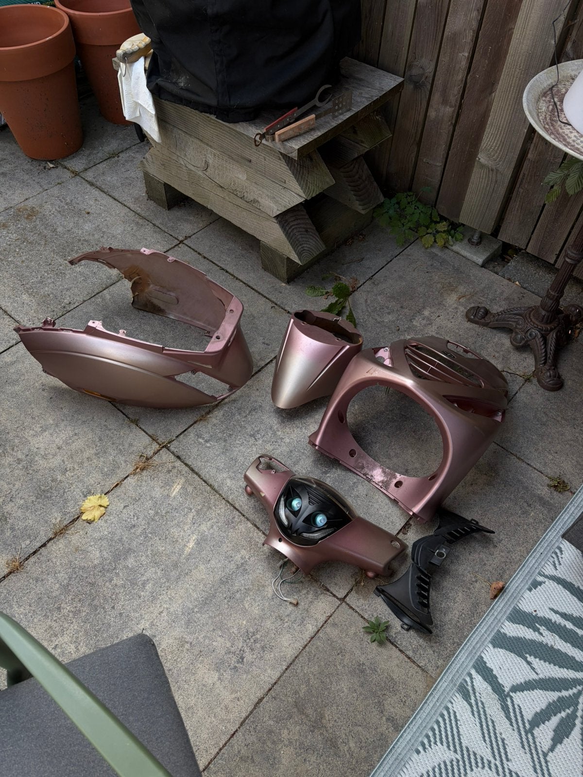 Champagne Piaggio Zip SP kappen set (met schade), Ophalen, Gebruikt, Kap, Piaggio