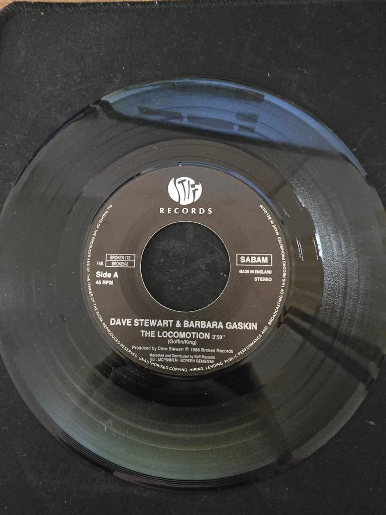 Dave Stewart & Barbara Gaskin - The Locomotion (Single), Cd's en Dvd's, Vinyl Singles, Ophalen of Verzenden, Gebruikt, Pop