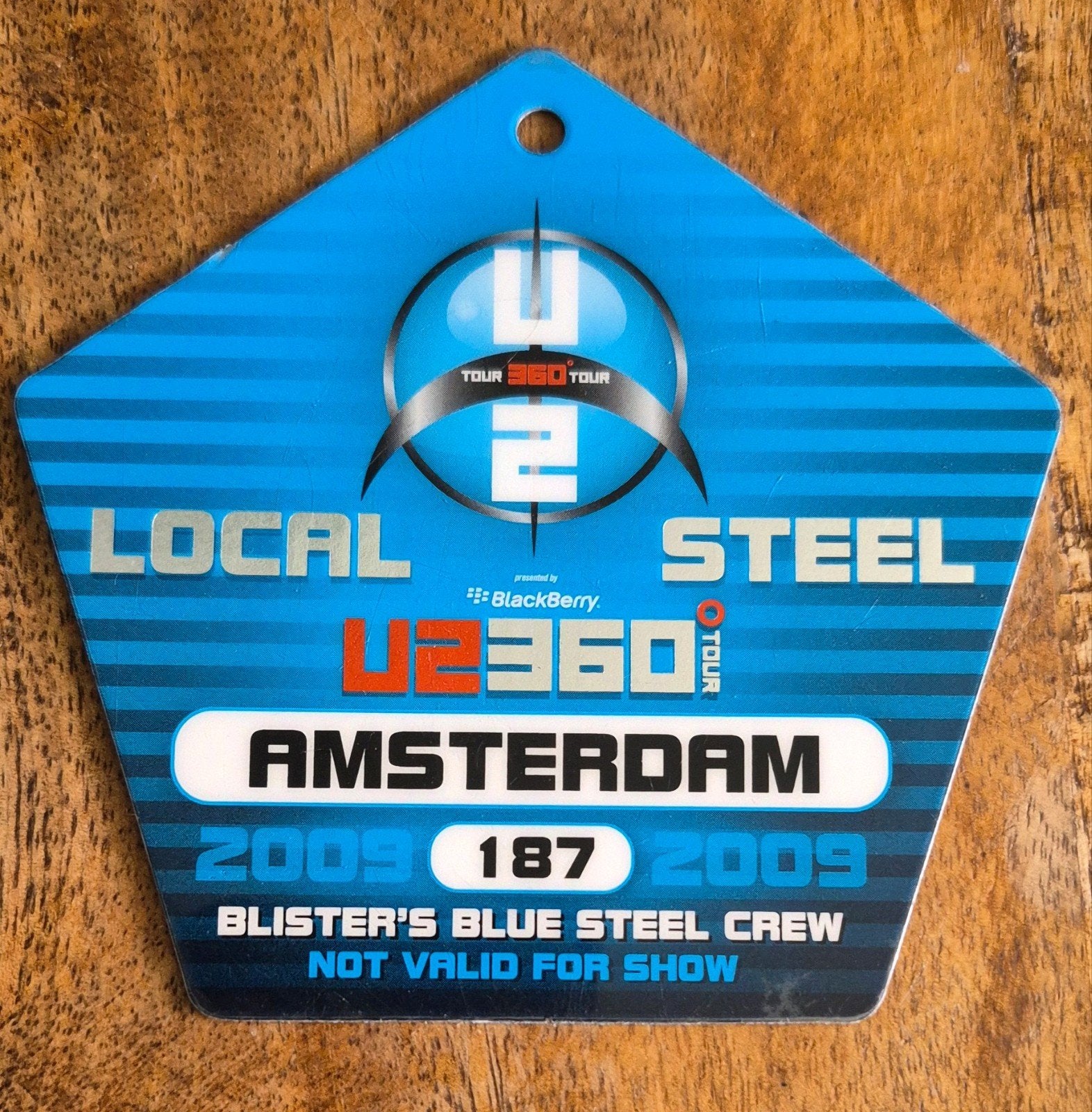 U2 360-Tour Steelcrew Backstagepass A'dam, Eén persoon