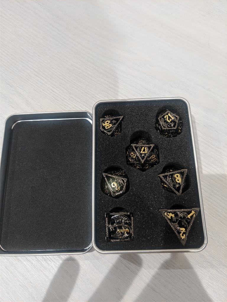TTRPG Holle Dobbelstenen Set 2 Metalen Dice RPG Spel, Verzenden, Nieuw, Overige soorten