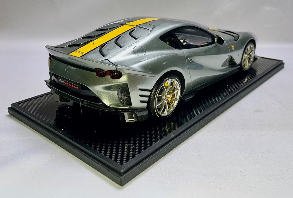 Ferrari 812 Competizione Zilver/Grijs 1:12 BBR1215A BBR, Ophalen of Verzenden, Nieuw, 1:9 t/m 1:12, Auto