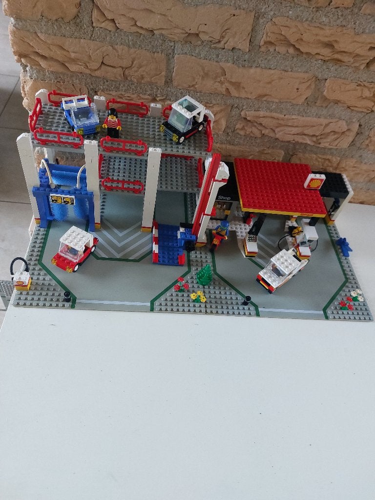 VINTAGE: legoset 6394, shell garage, wasstraat,tankstation,, Kinderen en Baby's, Speelgoed | Duplo en Lego, Gebruikt, Lego, Ophalen of Verzenden