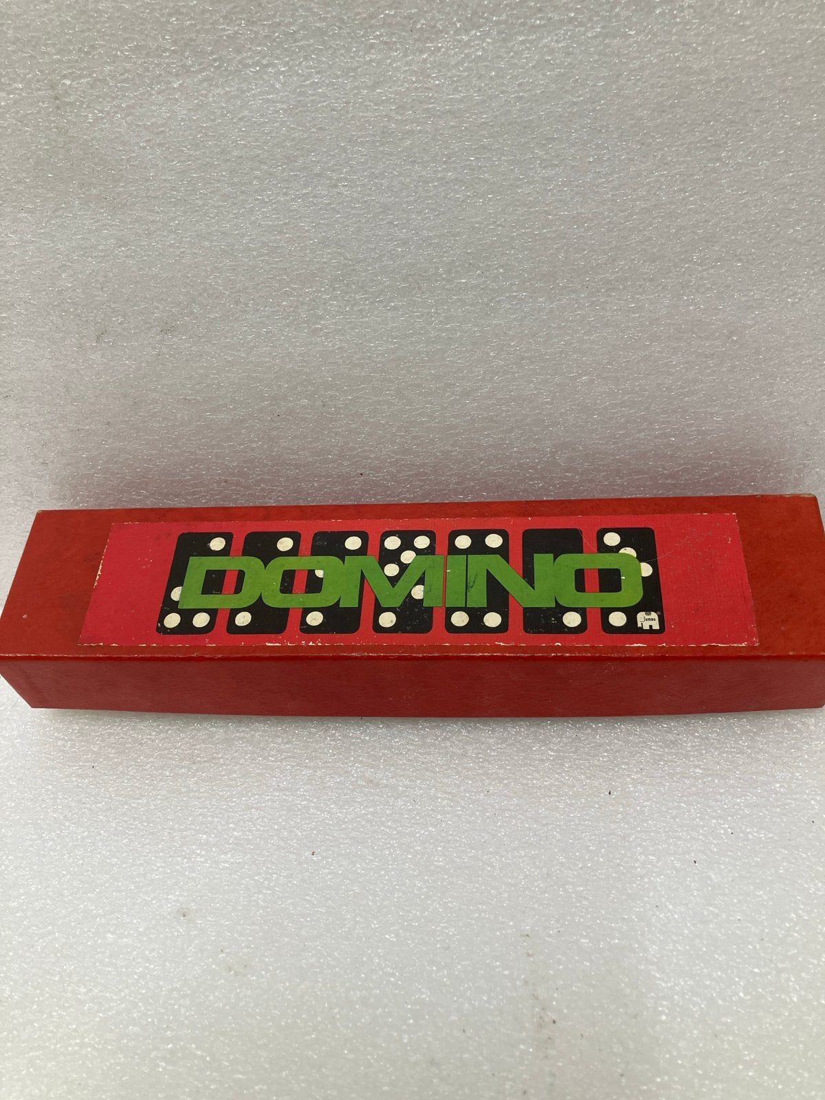 Vintage Jumbo Domino spel in originele doos, Vijf spelers of meer, Ophalen of Verzenden, Gebruikt
