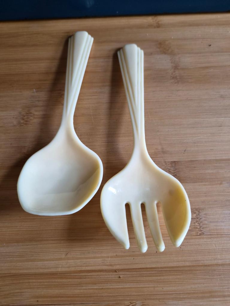 Vintage LUXOR Saladebestek – Crèmer– Art Deco Stijl, Antiek en Kunst, Ophalen of Verzenden
