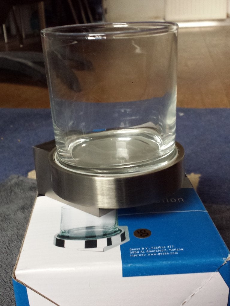 Geesa Nexx exclusieve glashouder met glas 2 stuks, Ophalen of Verzenden, Nieuw, Overige merken, Toilet-accessoire
