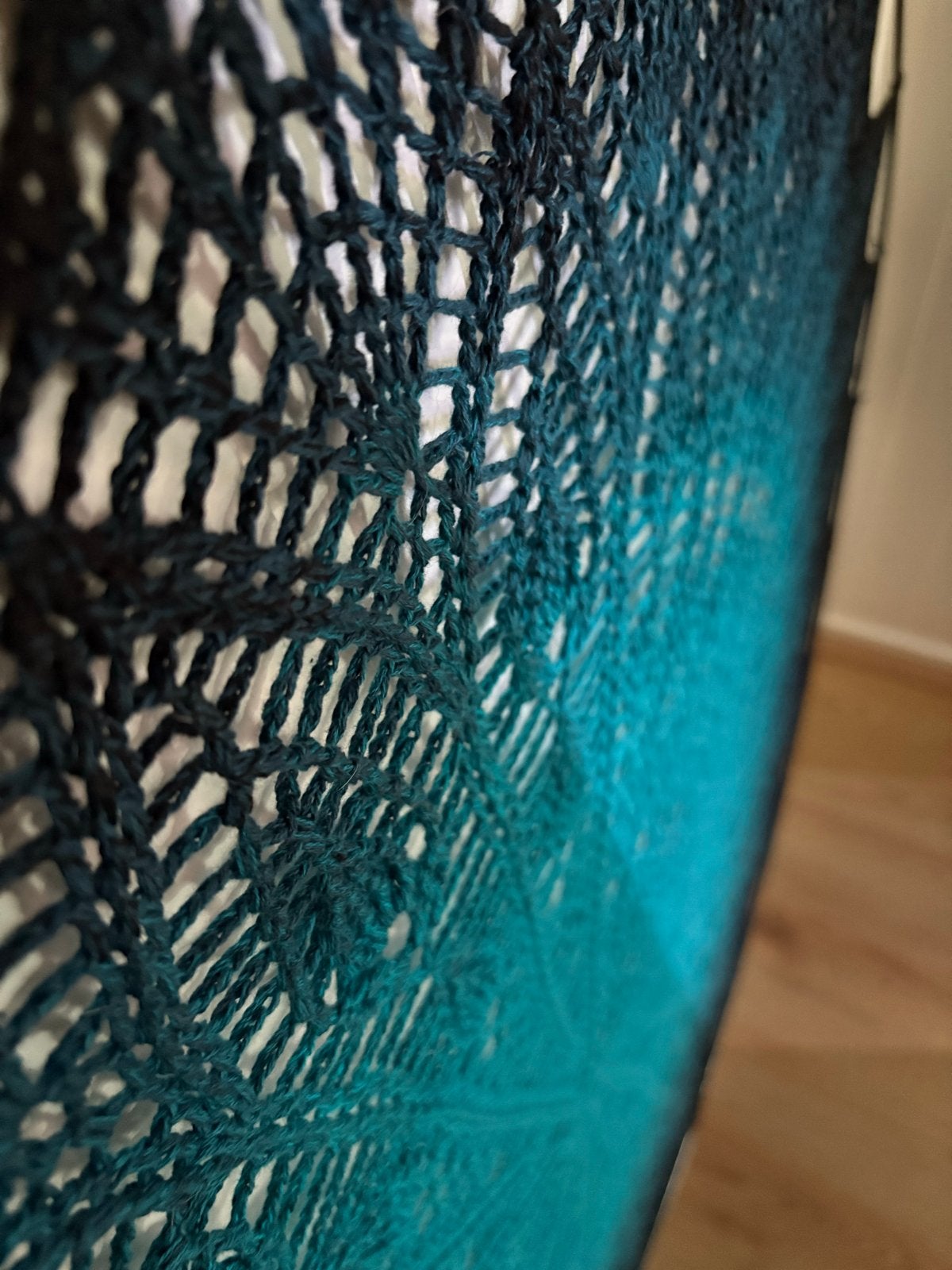 Prachtig handgemaakte mandala - Pauwenveer design, Ophalen, Meerkleurig, Textiel, Decoratieobject