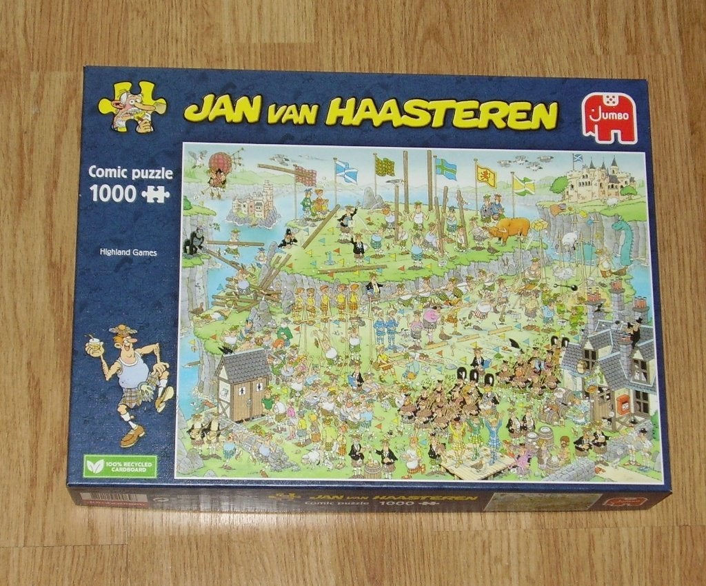 Jan van Haasteren - Highland Games - (1000 stuks), Ophalen of Verzenden, 500 t/m 1500 stukjes, Zo goed als nieuw, Legpuzzel