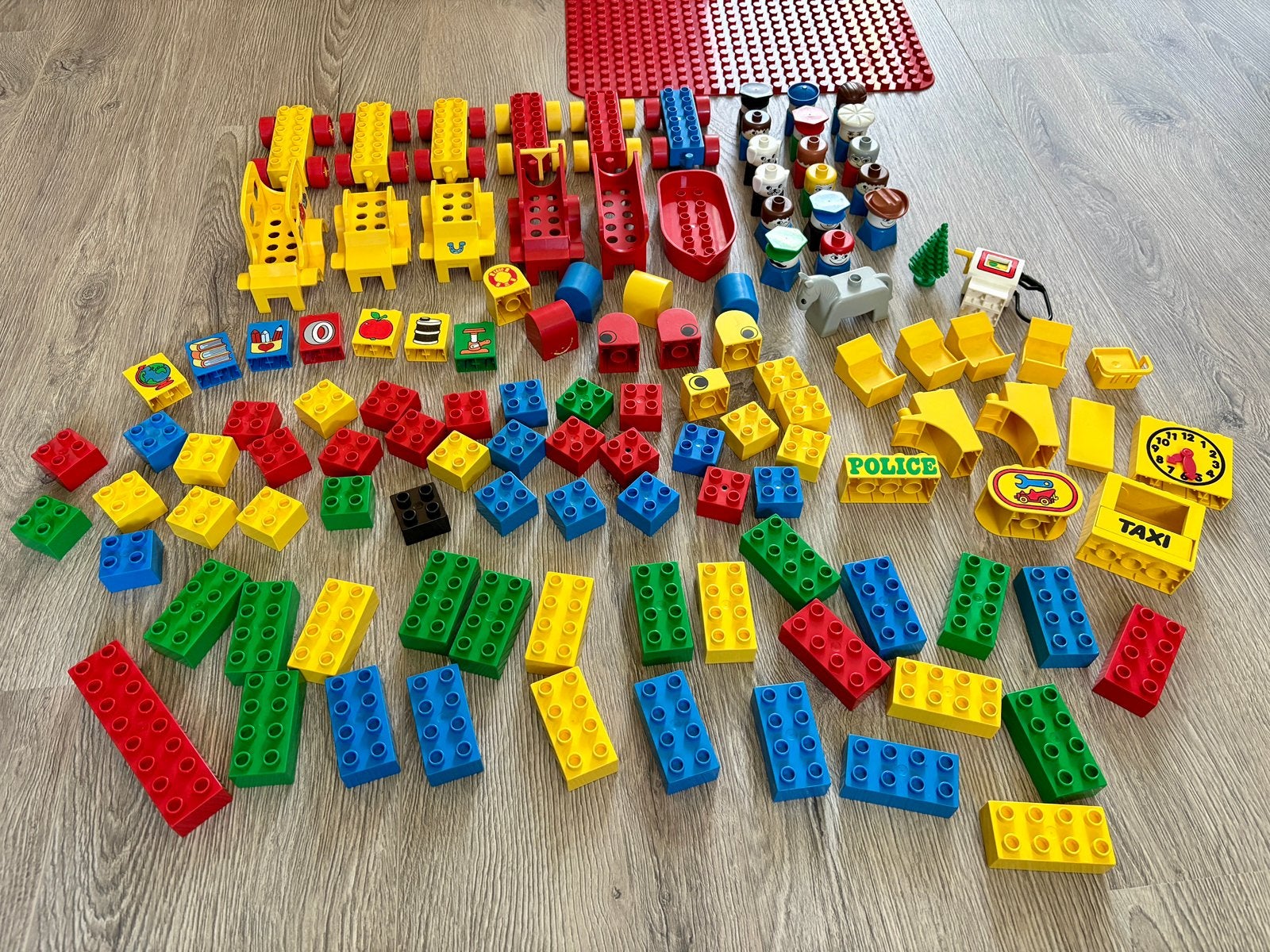 Vintage LEGO Duplo jaren 70/80 - Grote partij met bouwplaat, Ophalen of Verzenden, Gebruikt, Duplo