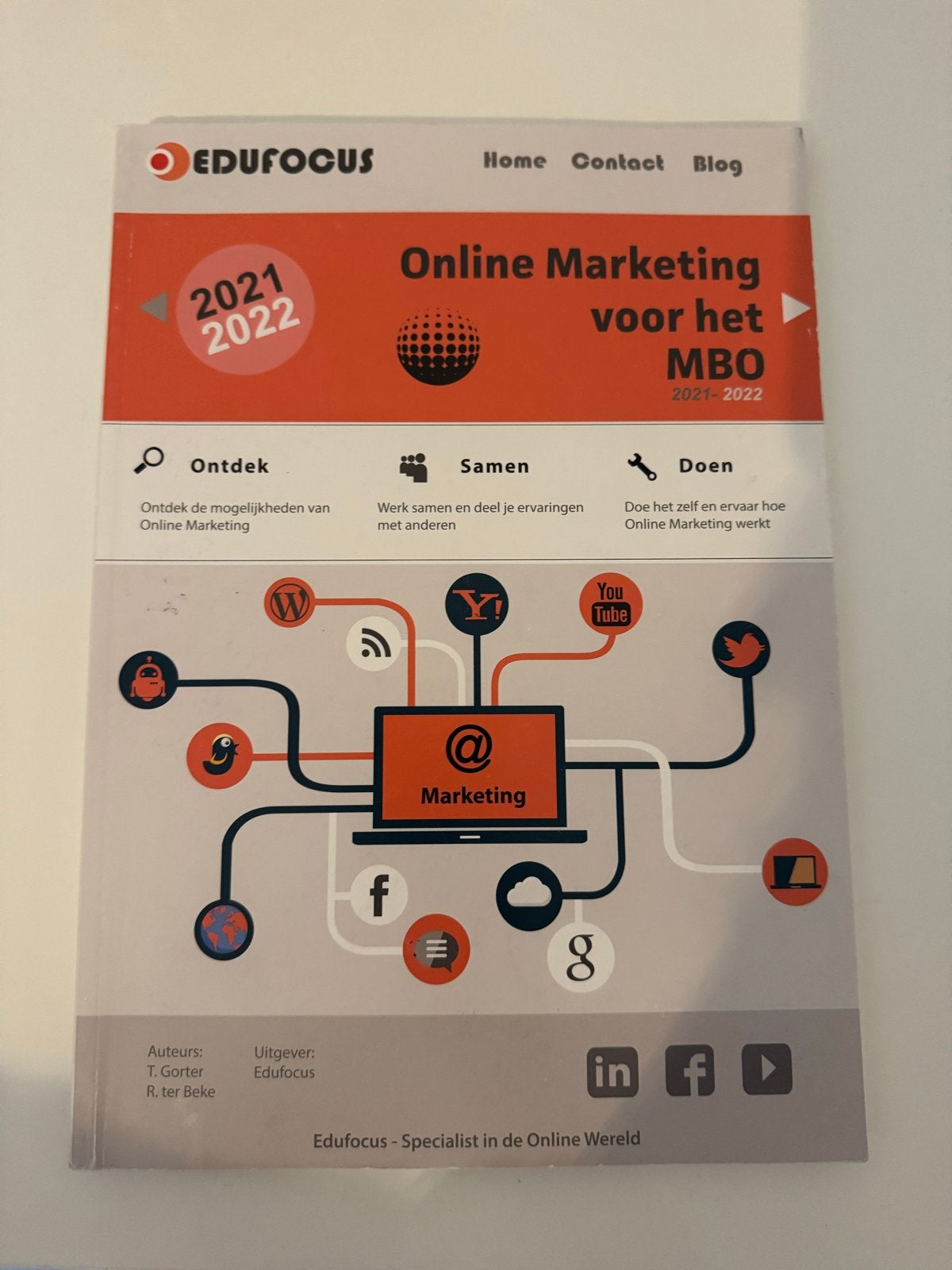 Online Marketing voor het MBO 2021-2022 - Edufocus, Verzenden, Gamma, Zo goed als nieuw, MBO