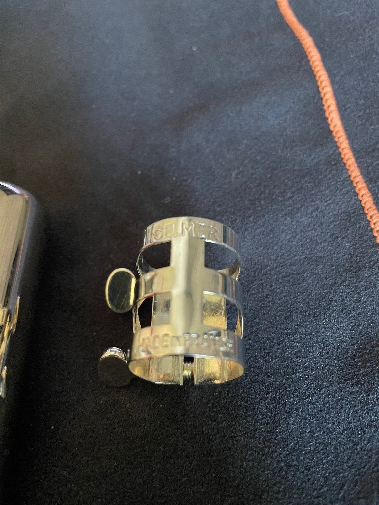 Meyer 5J alt mondstuk metalen. Selmer zilver rietbinder, dop, Ophalen of Verzenden, Zo goed als nieuw, Alt