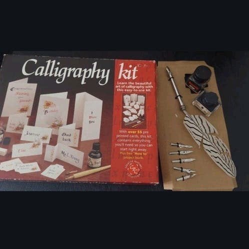 HOBBYDOOS KALLIGRAFIE SET MET VEERPEN, INKT, PENPUNTEN, Ophalen of Verzenden