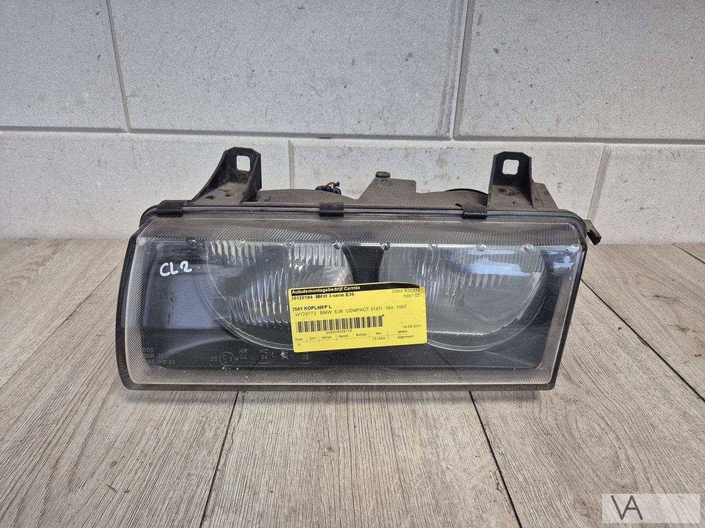 Koplamp links van BMW 3 serie E36 1990 - 1998 Hella compact, Gebruikt, -, -, Ophalen of Verzenden