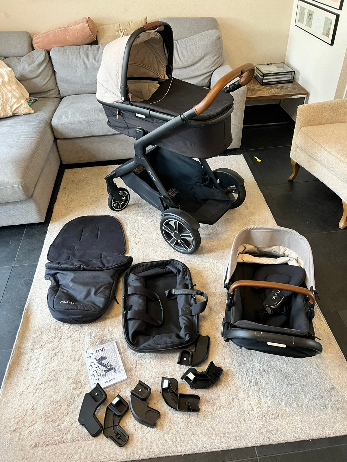 Nuna Demi Grow Kinderwagen Timber set- ophalen in Groesbeek, Overige merken, Gebruikt, Ophalen of Verzenden, Duowagen