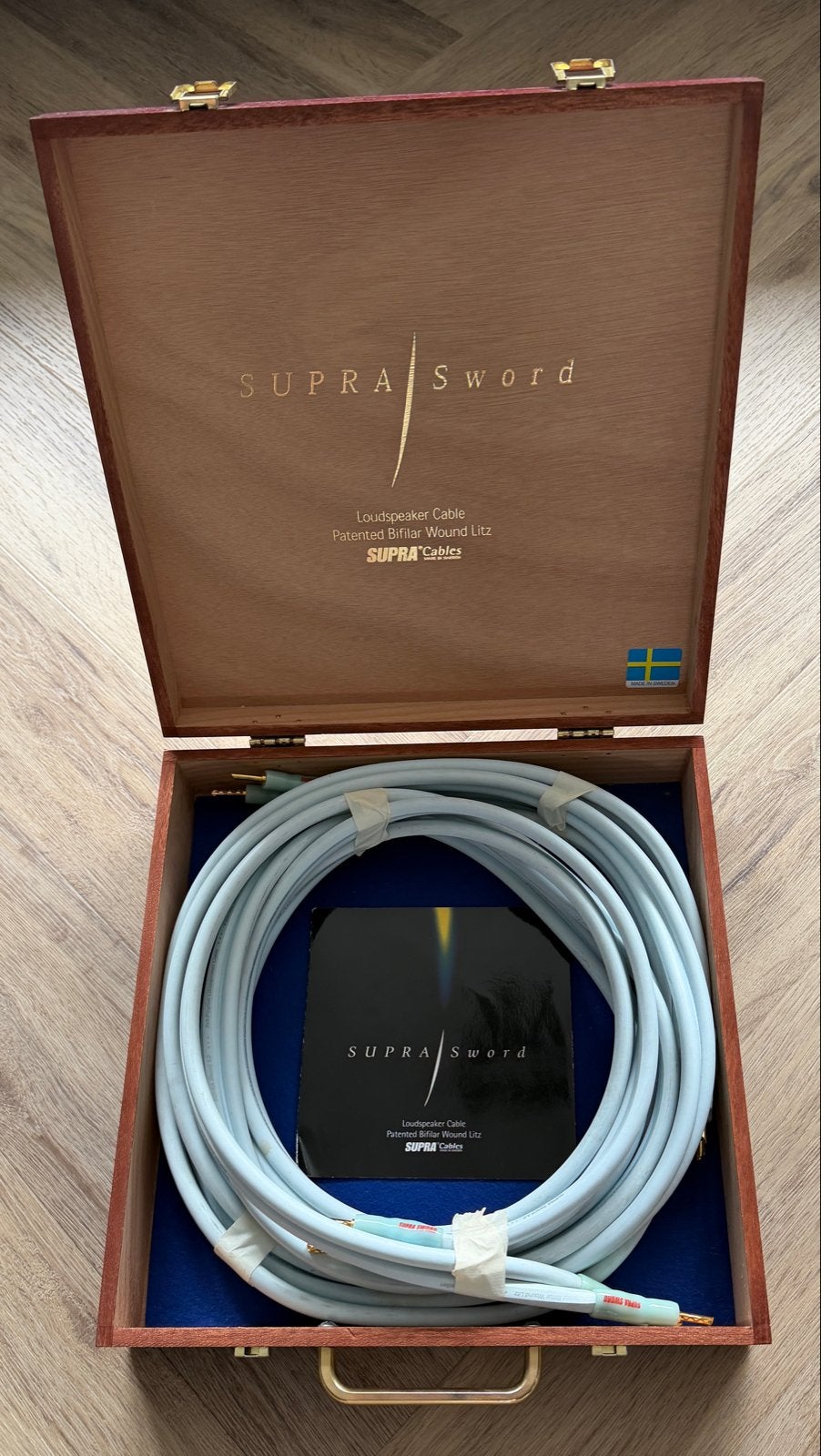 Supra Sword luidsprekerkabels - 2x 3 mtr single wire banaan, Ophalen of Verzenden, Zo goed als nieuw, 2 tot 5 meter, Luidsprekerkabel