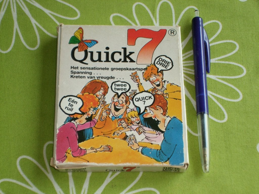 Quick 7 - een sensationeel groepskaartspel uit 1978, Vijf spelers of meer, Ophalen of Verzenden, Gebruikt, Clipper