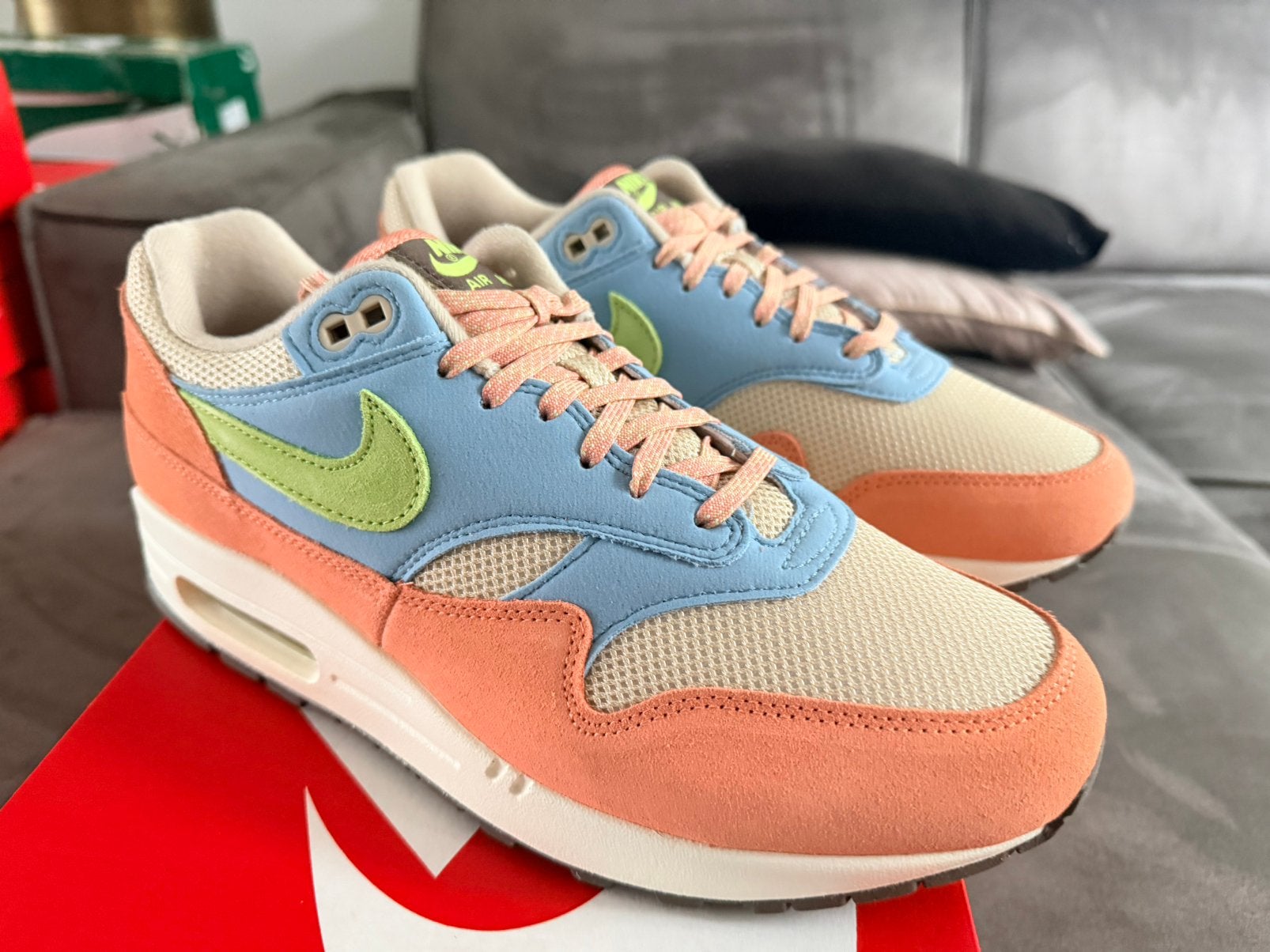 Nike air max 1 Madder Root maat 43, Kleding | Heren, Schoenen, Overige kleuren, Nieuw, Ophalen of Verzenden, Sneakers of Gympen