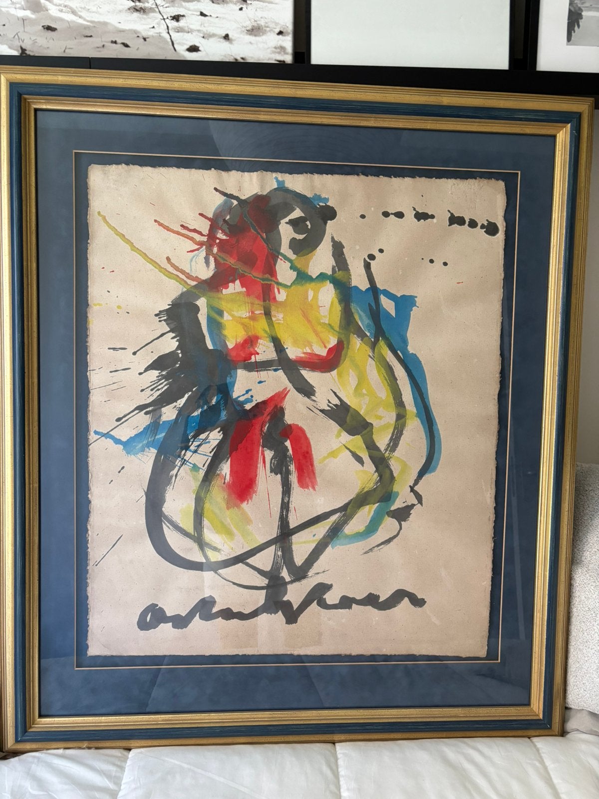 Anton heyboer kunstwerk ingelijst 100x 85, Ophalen