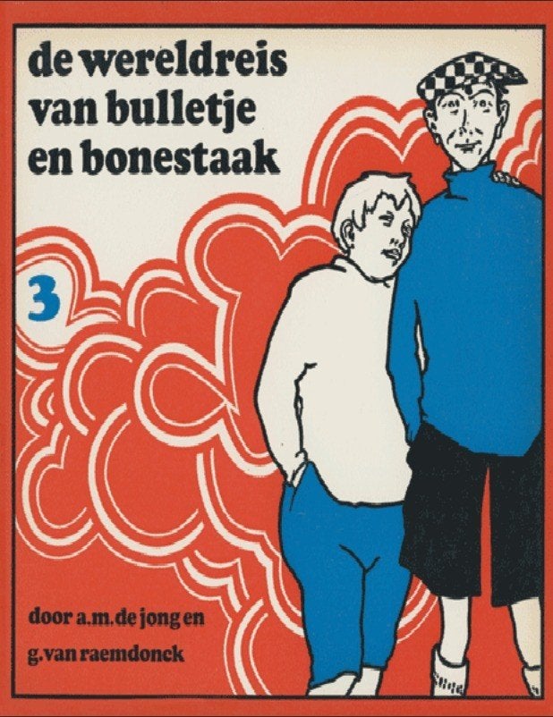 De wereldreis van Bulletje en Bonestaak deel 3 (1E DRUK 1970, Boeken, Eén stripboek, Ophalen of Verzenden, Gelezen