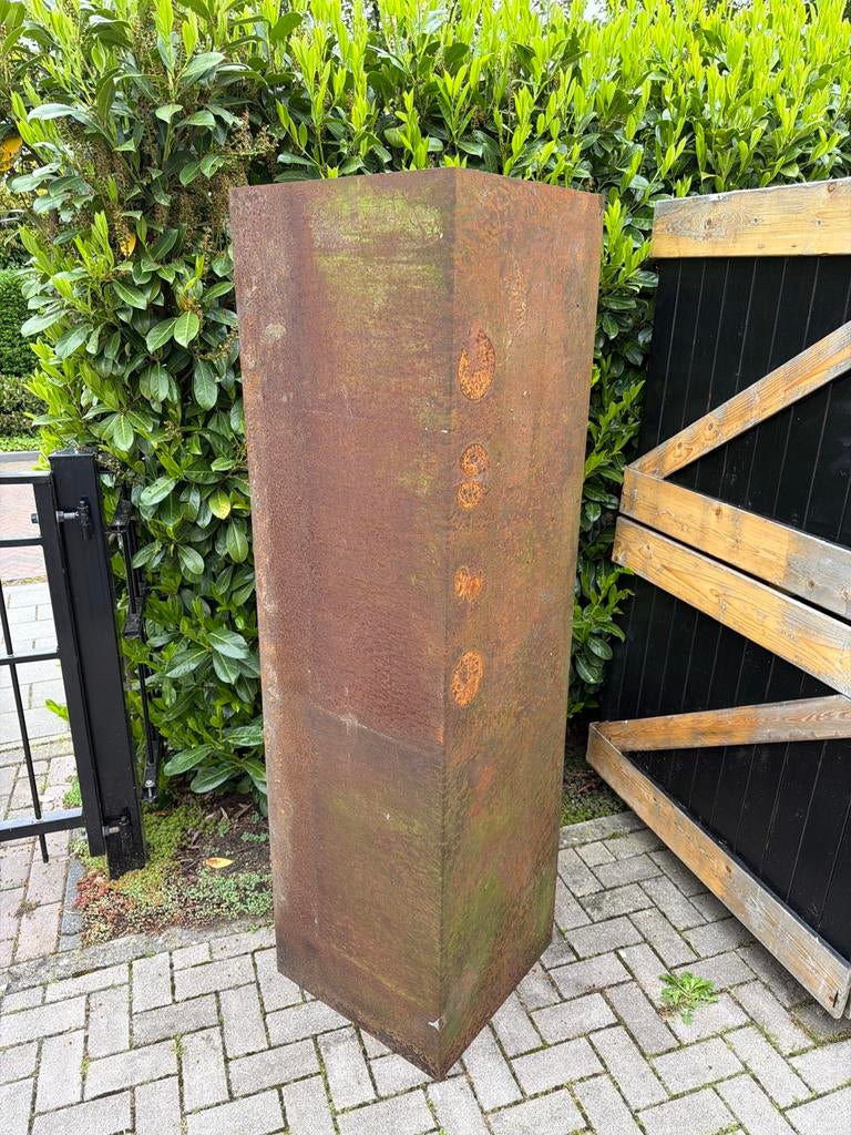 Cortenstaal plaat - Decoratieve roestige metalen plaat, Ophalen of Verzenden, Gebruikt