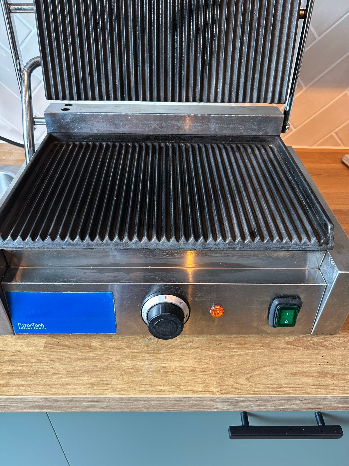 Catertech contactgrill - Gebruikt, goede staat, Witgoed en Apparatuur, Contactgrills, Ophalen, Gebruikt