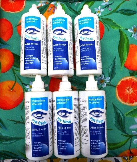 NIEUW 6 st Eye Fresh Alles-in-één lensvloeistof  360 ml, Ophalen of Verzenden, Nieuw, Ogen, Reiniging