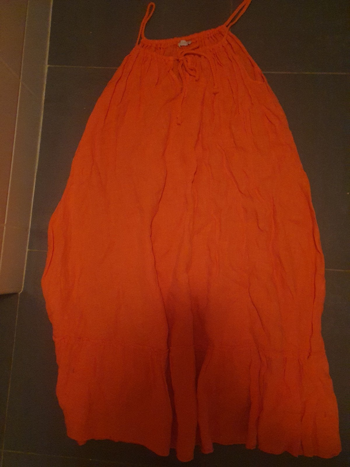 Nais zomerjurk linnen oranje - Zo goed als nieuw, Kleding | Dames, Ophalen of Verzenden