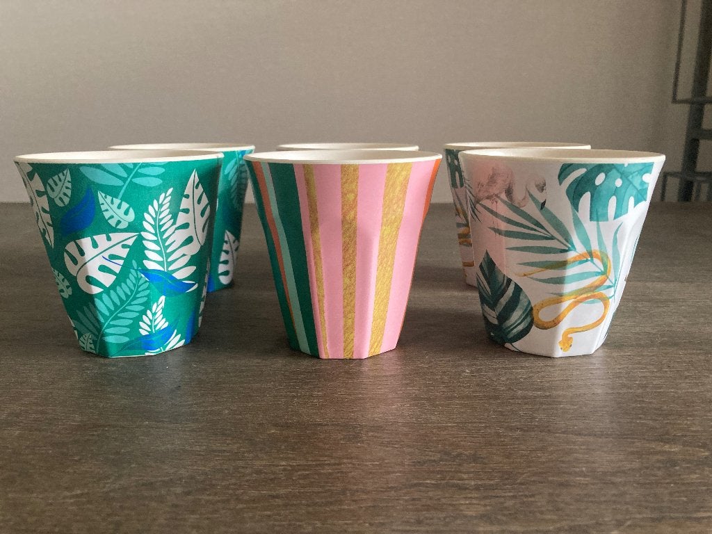 Bekers van melamine (6), Ophalen, Overige materialen, Overige typen, Zo goed als nieuw