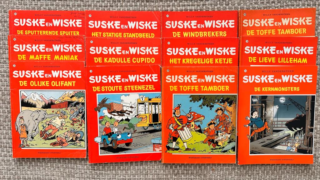 Suske en Wiske: 12 Rode Reeks albums, diverse staten, Meerdere stripboeken, Ophalen of Verzenden, Gelezen