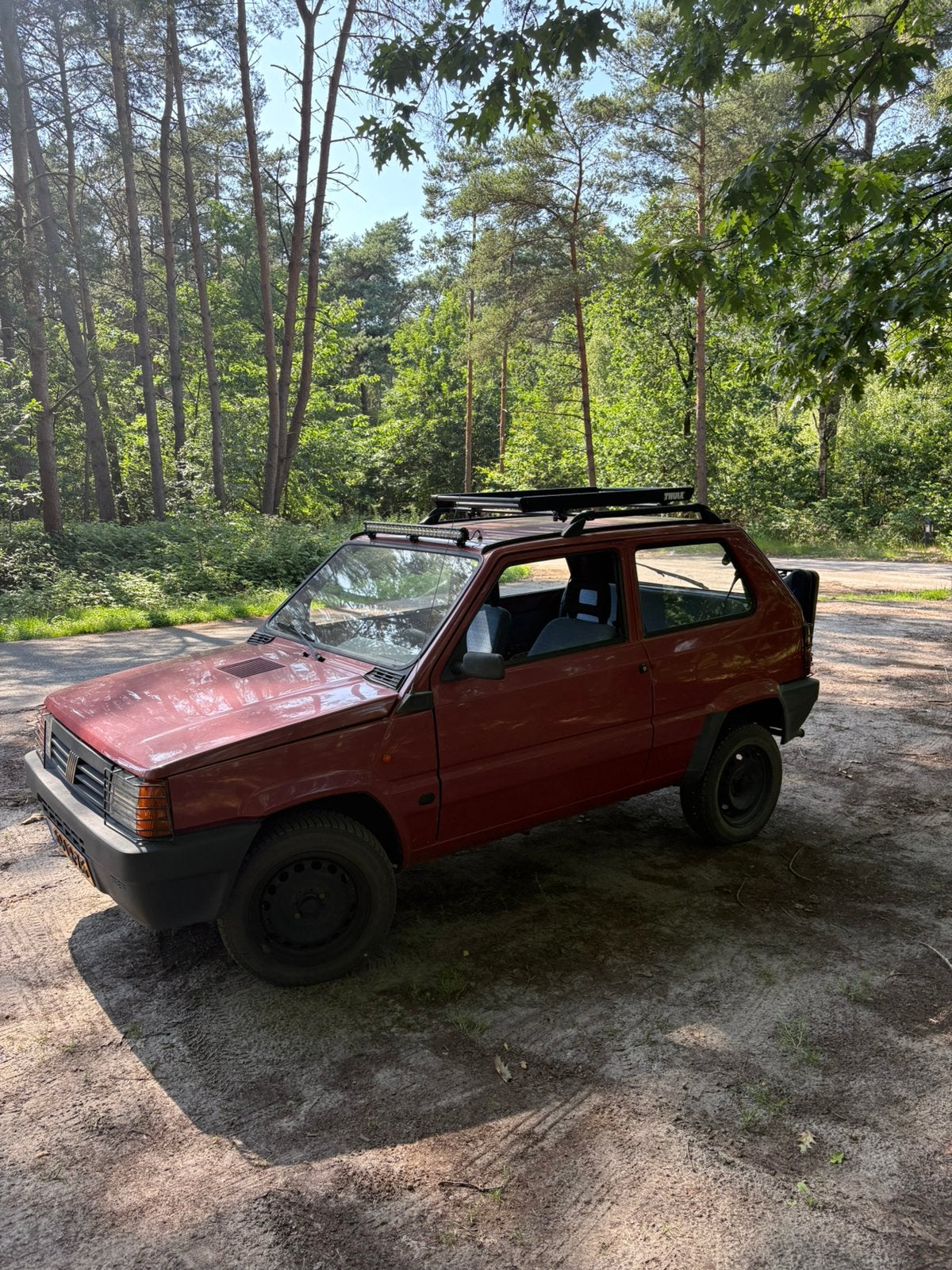 Fiat Panda 1.1 2003 Rood 4x4, Auto's, Voorwielaandrijving, 54 pk, Origineel Nederlands, Handgeschakeld