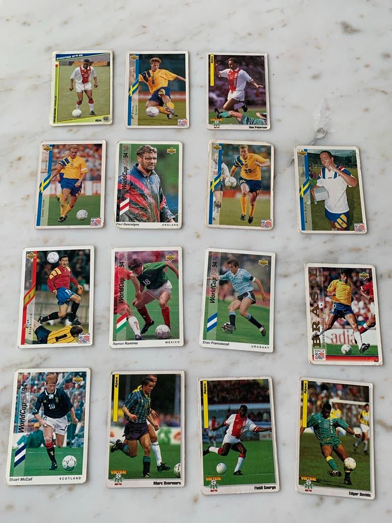 Voetbal Kaartjes - World Cup USA 94 & Ajax Collectie, Ophalen of Verzenden, Gebruikt, Ajax, Spelerskaart