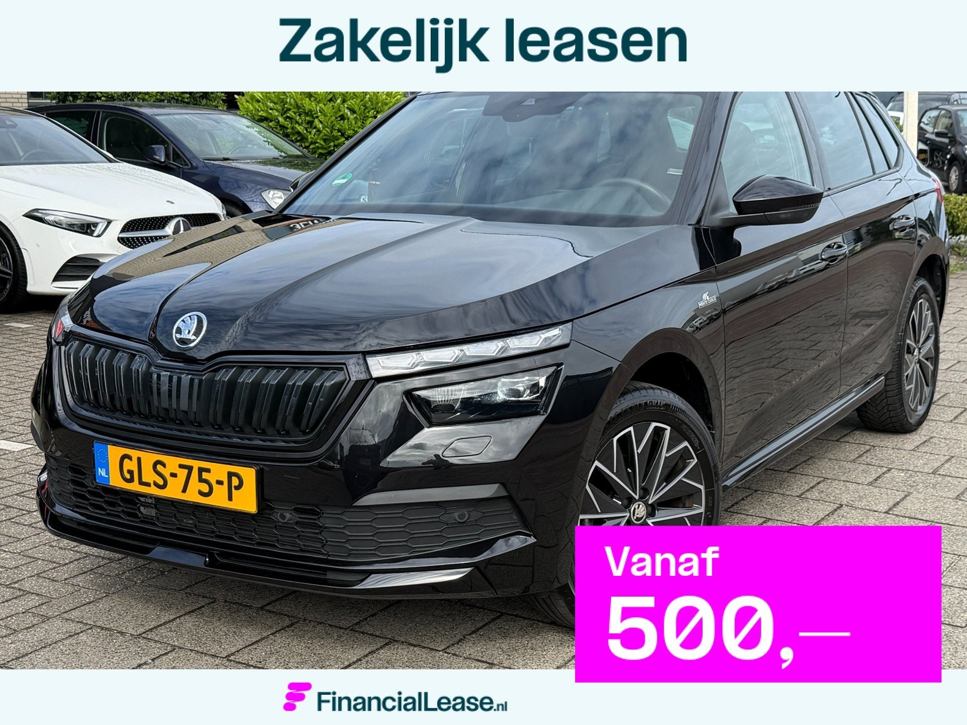 Skoda KAMIQ 1.0 TSI Monte Carlo ACC l DSG l PANO l CARPLAY, Stof, Gebruikt, 620 kg, Zwart