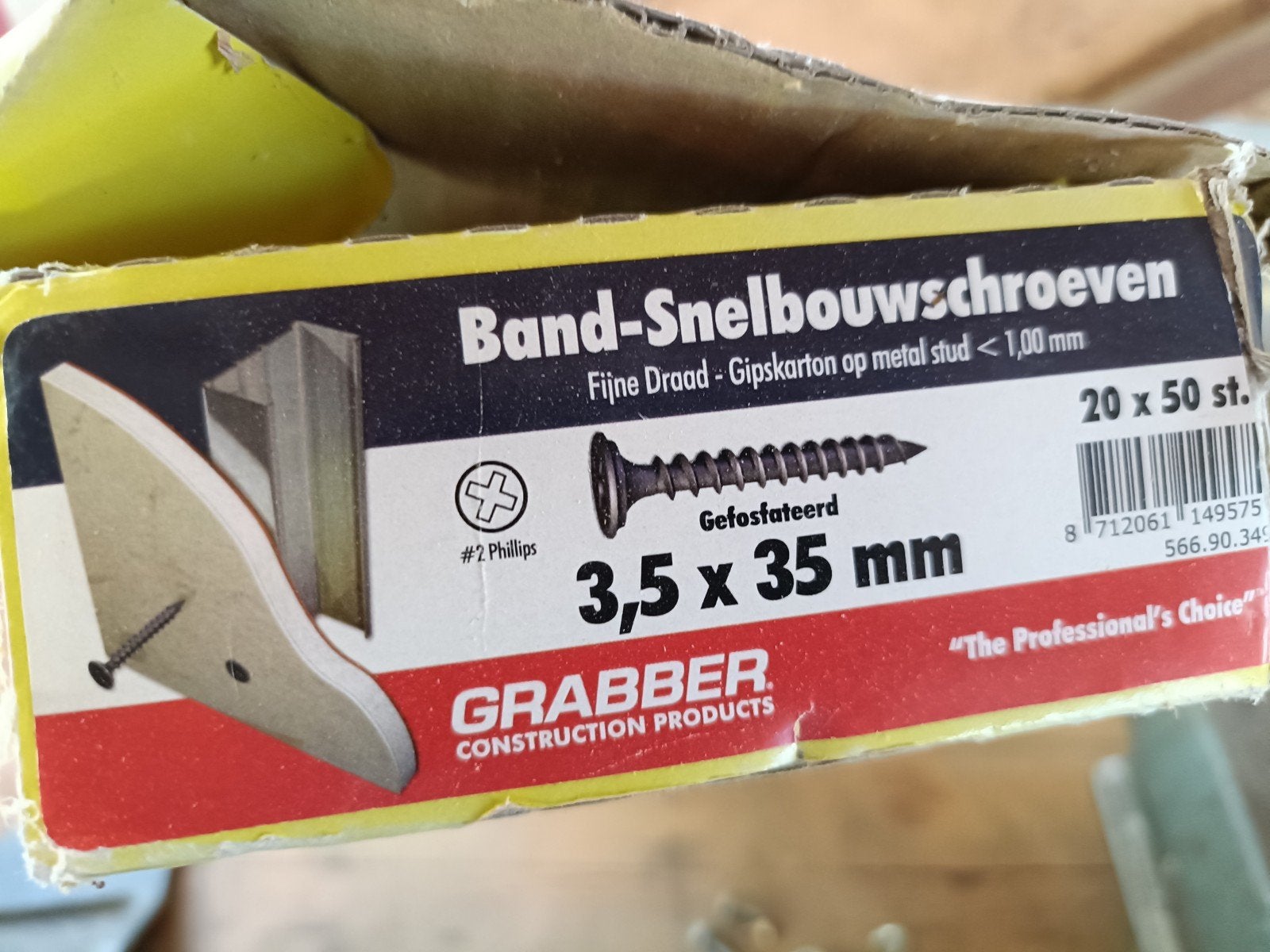 Band snelbouw schroeven Grabber, Ophalen, Nieuw, Minder dan 50 mm, Schroeven