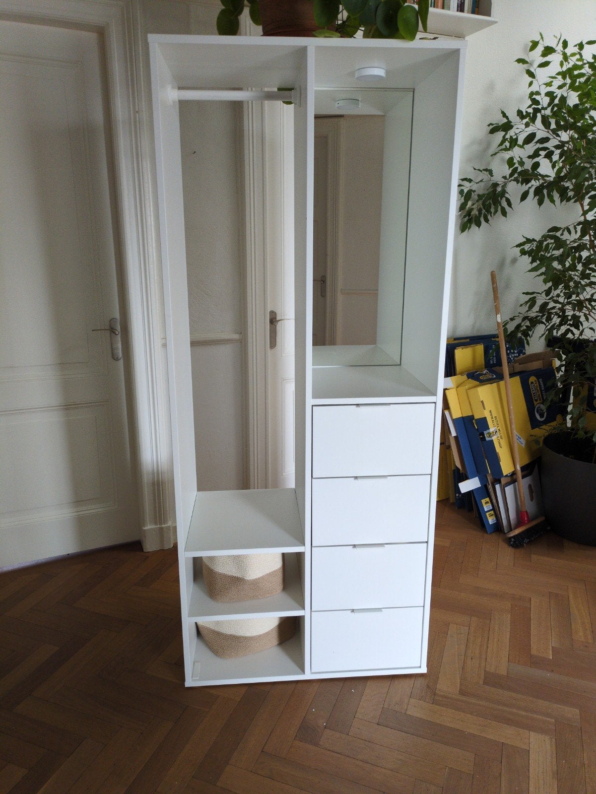 Halkast halfopen kledingkast, Ophalen, Overige materialen, Met lade(s), 50 tot 100 cm