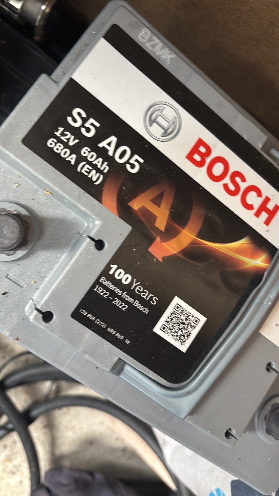 Accu bosch 12V 60AH, Ophalen, Gebruikt