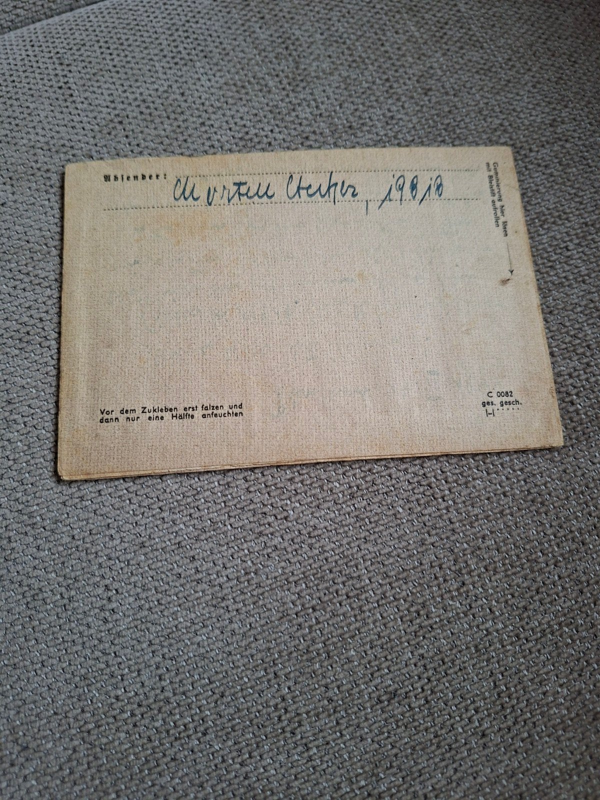 ww2 wo2 Duitse feldpost westfront Frankrijk  19818, Verzamelen, Ophalen of Verzenden, Duitsland