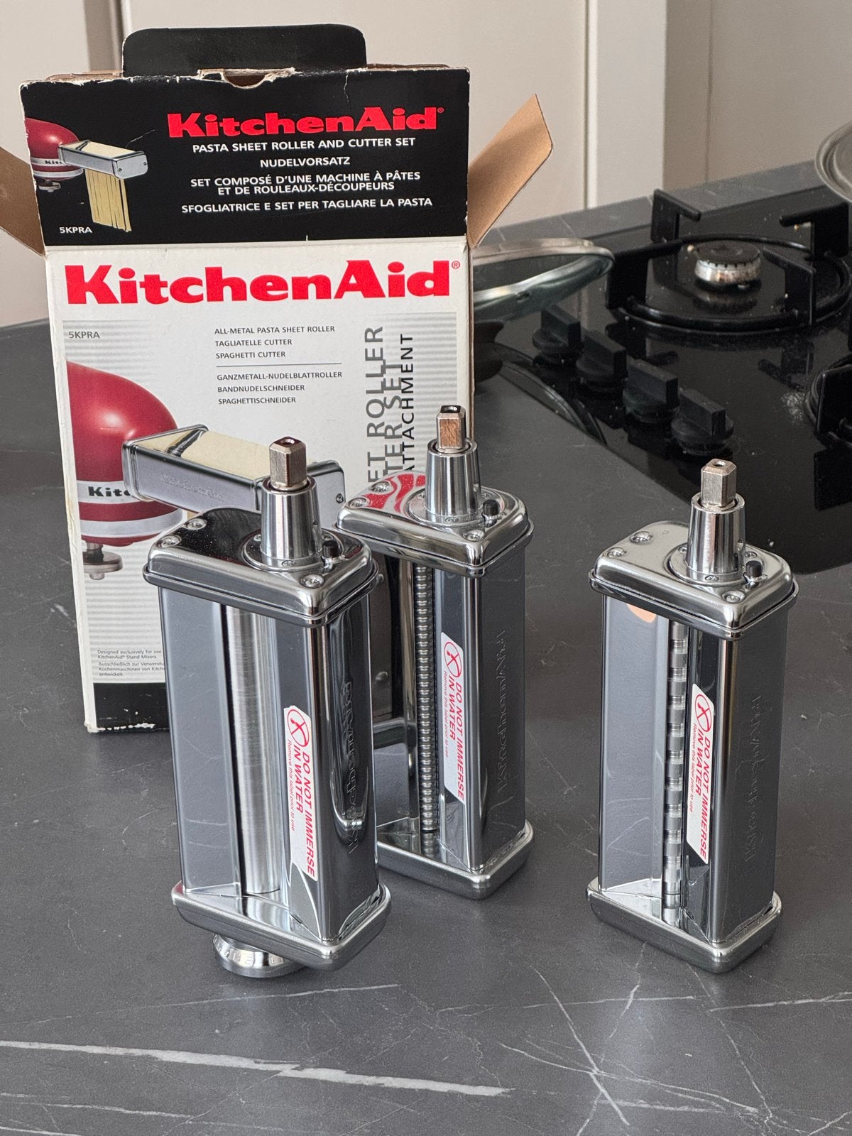 KitchenAid Pastaroller Set Nieuw, 4 liter of meer, Ophalen of Verzenden, Zo goed als nieuw, 3 snelheden of meer
